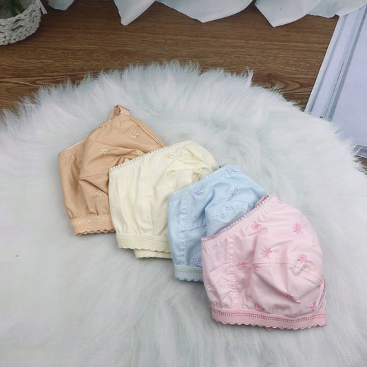 Embroidered Cotton Bra